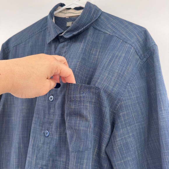 Rei Shirt Men Small Blue Button Up Short Sleeves Lightweight Rayon Blend Casual - Picture 3 of 10